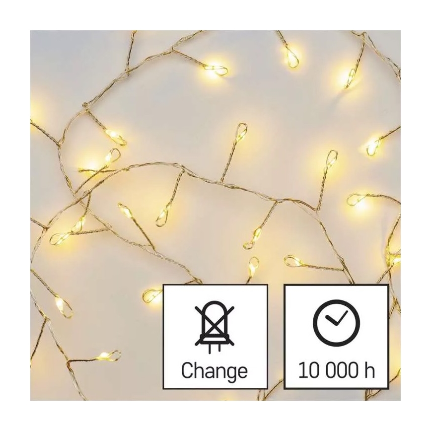 Χριστουγεννιάτικα λαμπάκια LED 100xLED/3xAA 2,7m θερμό λευκό