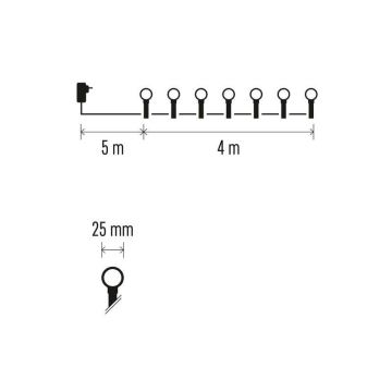 Χριστουγεννιάτικα λαμπάκια LED 40xLED/9m IP44 ψυχρό λευκό