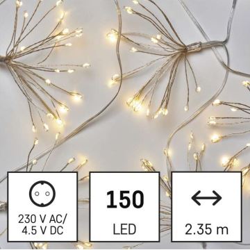 Χριστουγεννιάτικα λαμπάκια LED Σειρά 150xLED/5,35m ζεστό λευκό