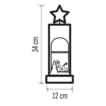 Χριστουγεννιάτικη διακόσμηση LED 5xLED/2xAA αστέρι