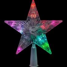 Χριστουγεννιάτικο αστέρι LED RGB για το δέντρο 10xLED/2xAA 15cm