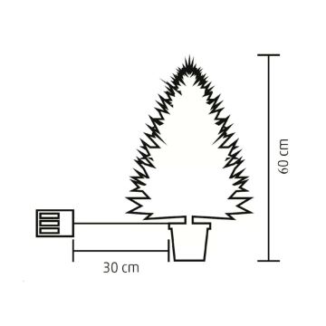 Χριστουγεννιάτικο δέντρο LED 30xLED/3xAA 60 cm πεύκο