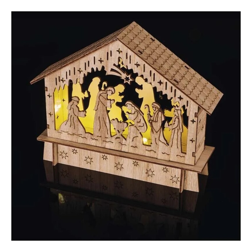 Χριστουγεννιάτικο διακοσμητικό LED 6xLED/2xAA nativity scene