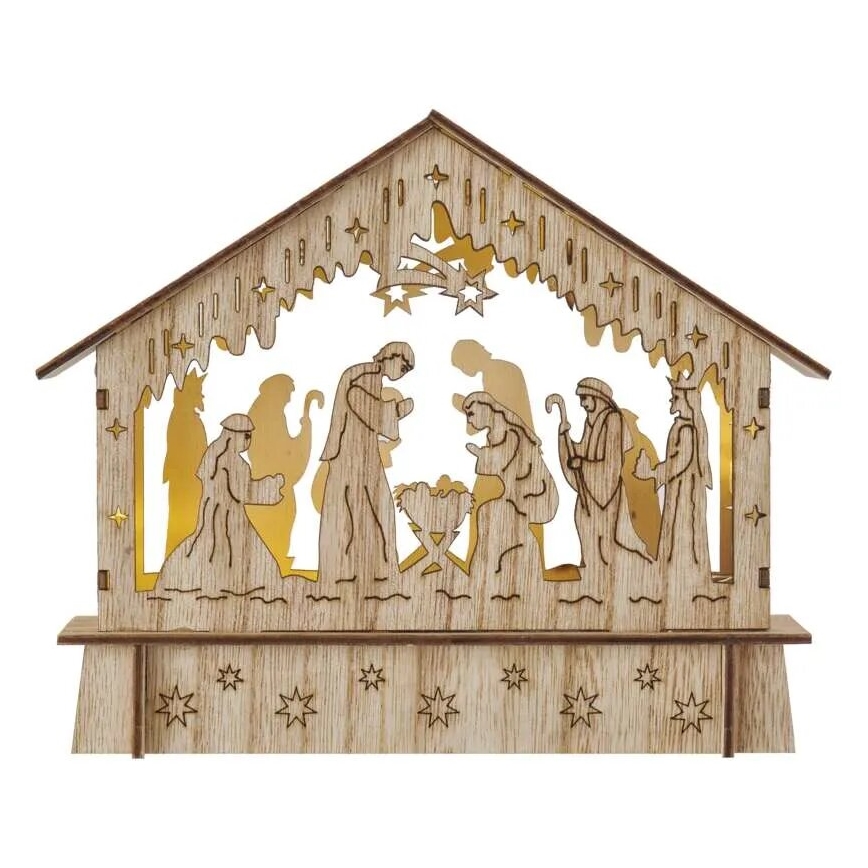 Χριστουγεννιάτικο διακοσμητικό LED 6xLED/2xAA nativity scene