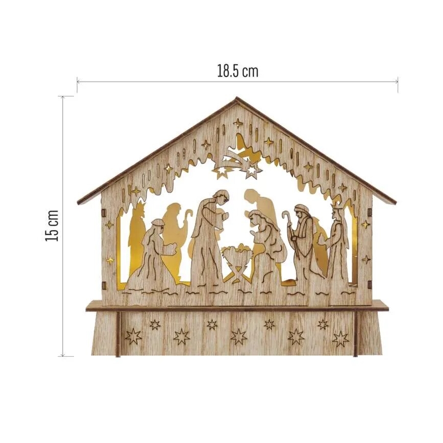 Χριστουγεννιάτικο διακοσμητικό LED 6xLED/2xAA nativity scene