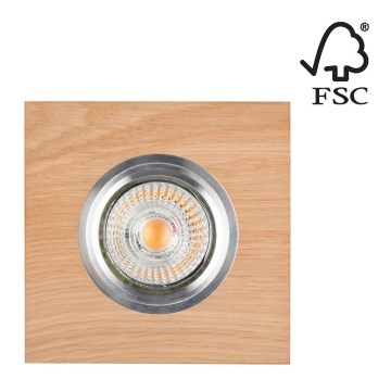 Χωνευτό Φωτιστικό LED VITAR 1xGU10/5W/230V CRI 90 δρυς – FSC πιστοποιημένο