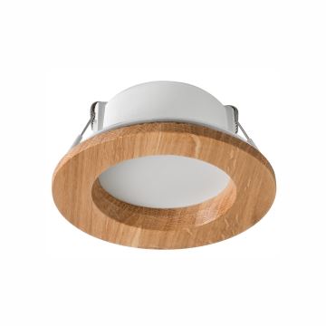 Χωνευτό Φωτιστικό LED WOODY SPOT LED/5,5W/230V 4000K δρυς ø 10 cm